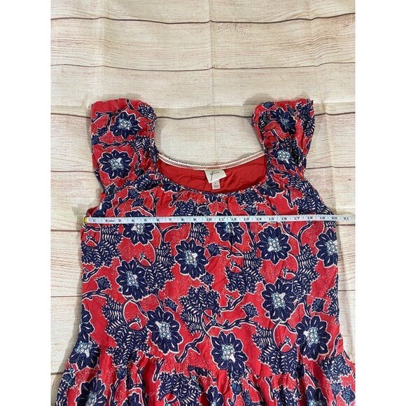 Knox Rose Women's Red Floral Bohemian Maxi Dress - Large - Picture 5 of 10